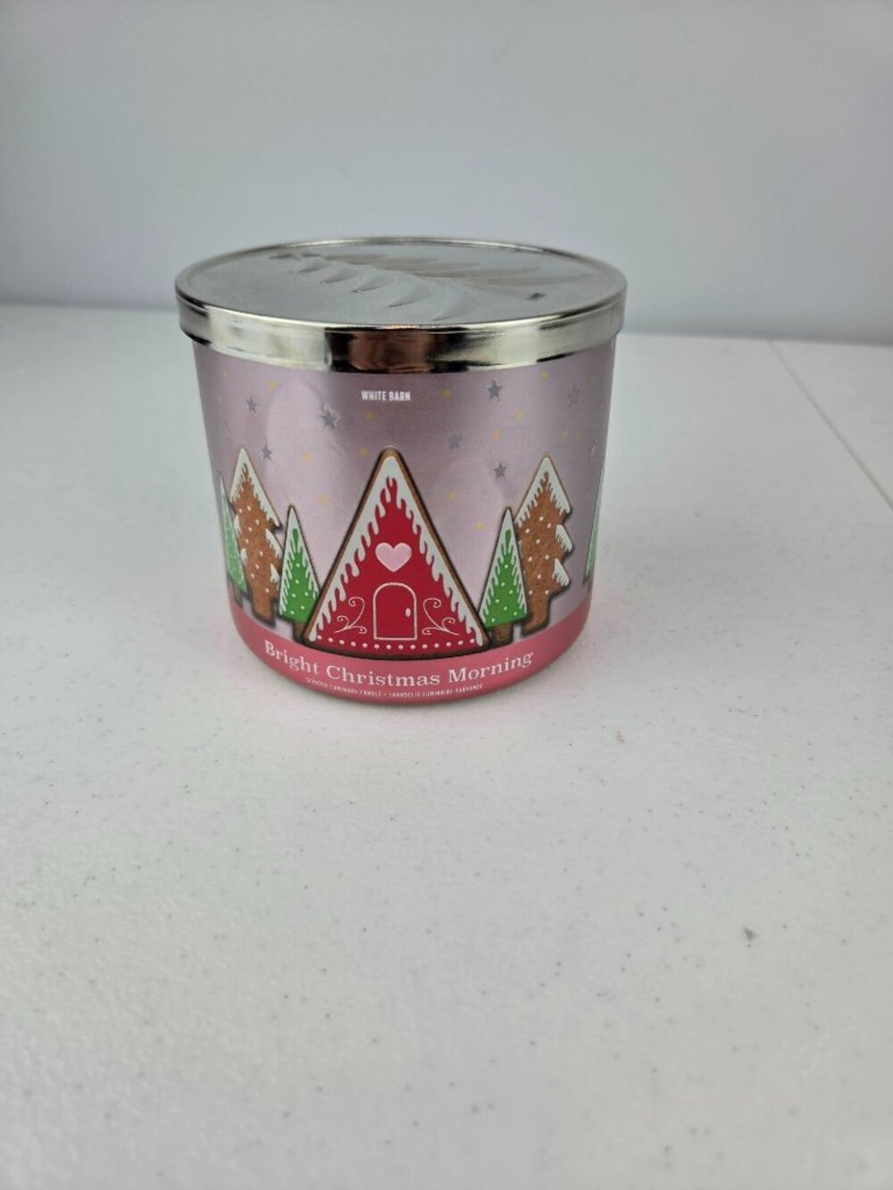 Bath & Body Works Bright Christmas Morning Gingerbread 3-Wick Candle NEW